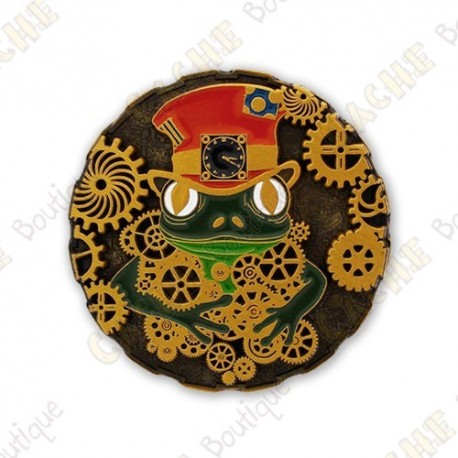 Geocoin "Steampunk Frog"