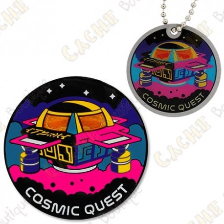 Geocoin + Tag "Cosmic Quest"