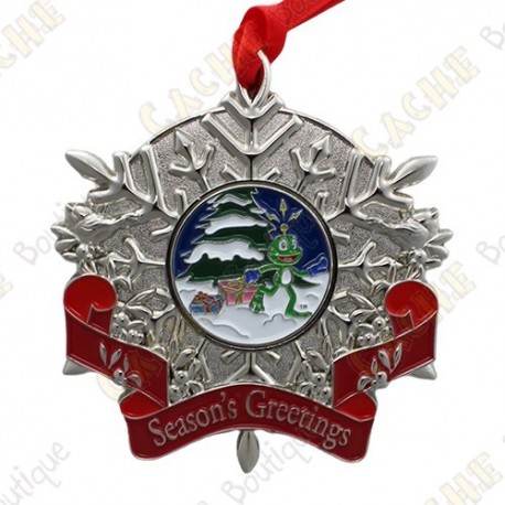 Geocoin "Snowflake ornament" - Signal the Frog® 2024